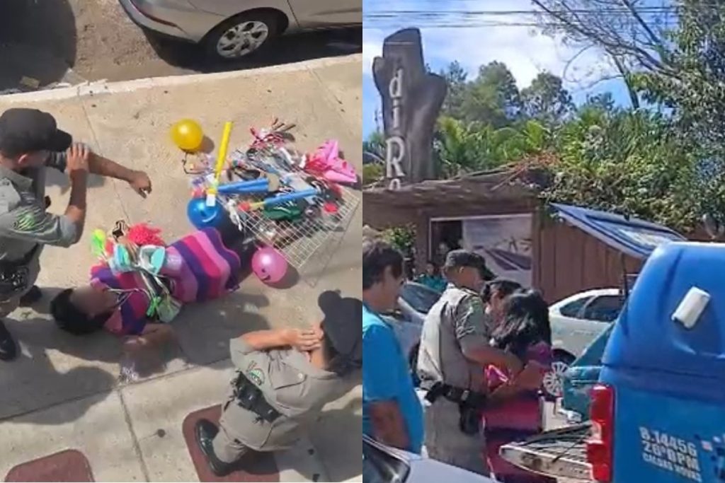 Mulher finge desmaio, resiste à abordagem e dá trabalho para policiais, em Caldas Novas