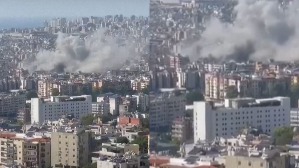 Bombardeio no Líbano em setembro de 2024. (Foto: Captura de Tela/Youtube/UOL)