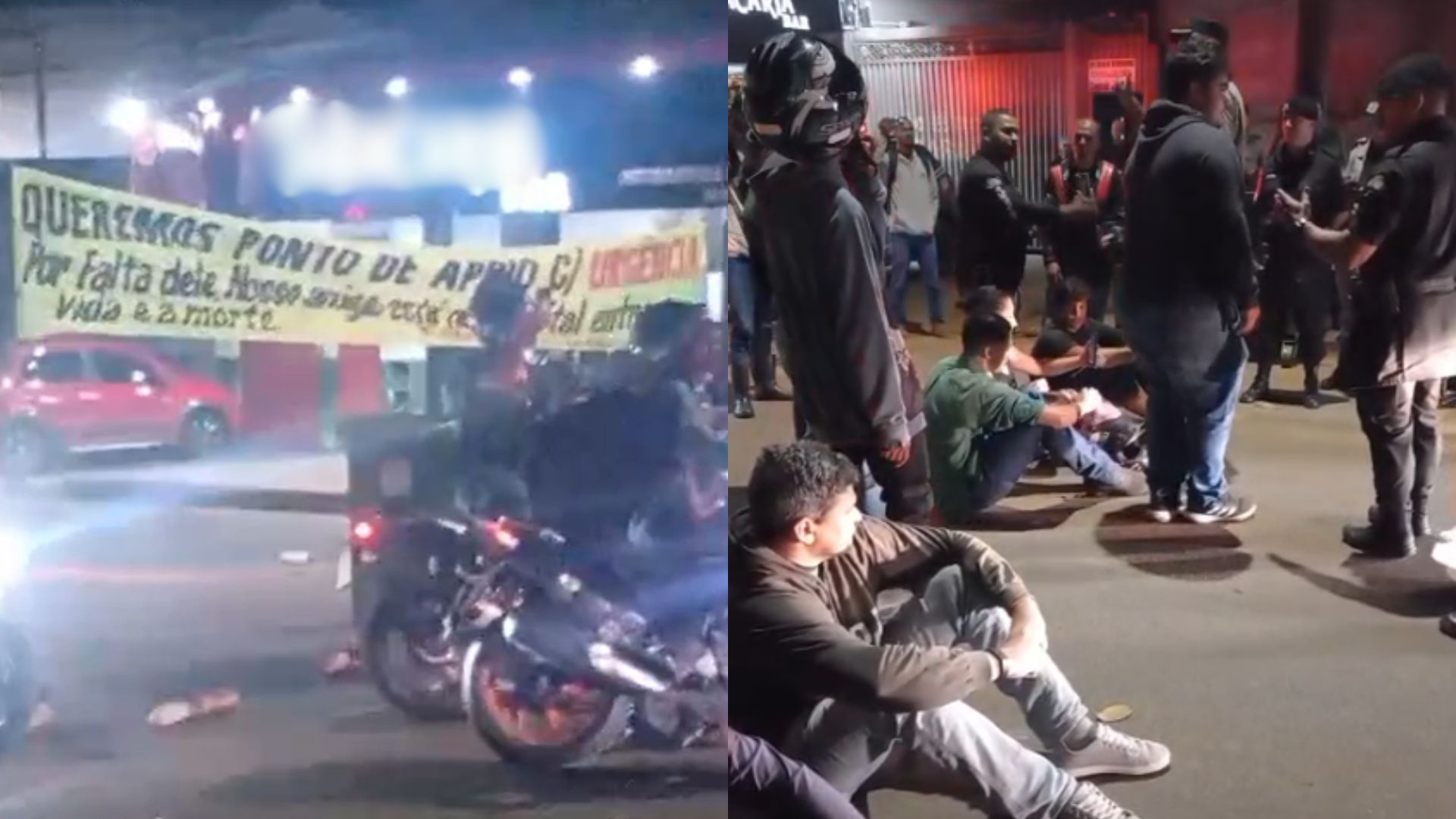 Motoristas de aplicativo bloqueiam Praça Dom Emanuel para reivindicar “abrigo” da Prefeitura