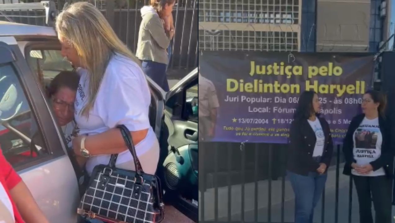 Família de adolescente morto atropelado se concentra em frente ao fórum para julgamento
