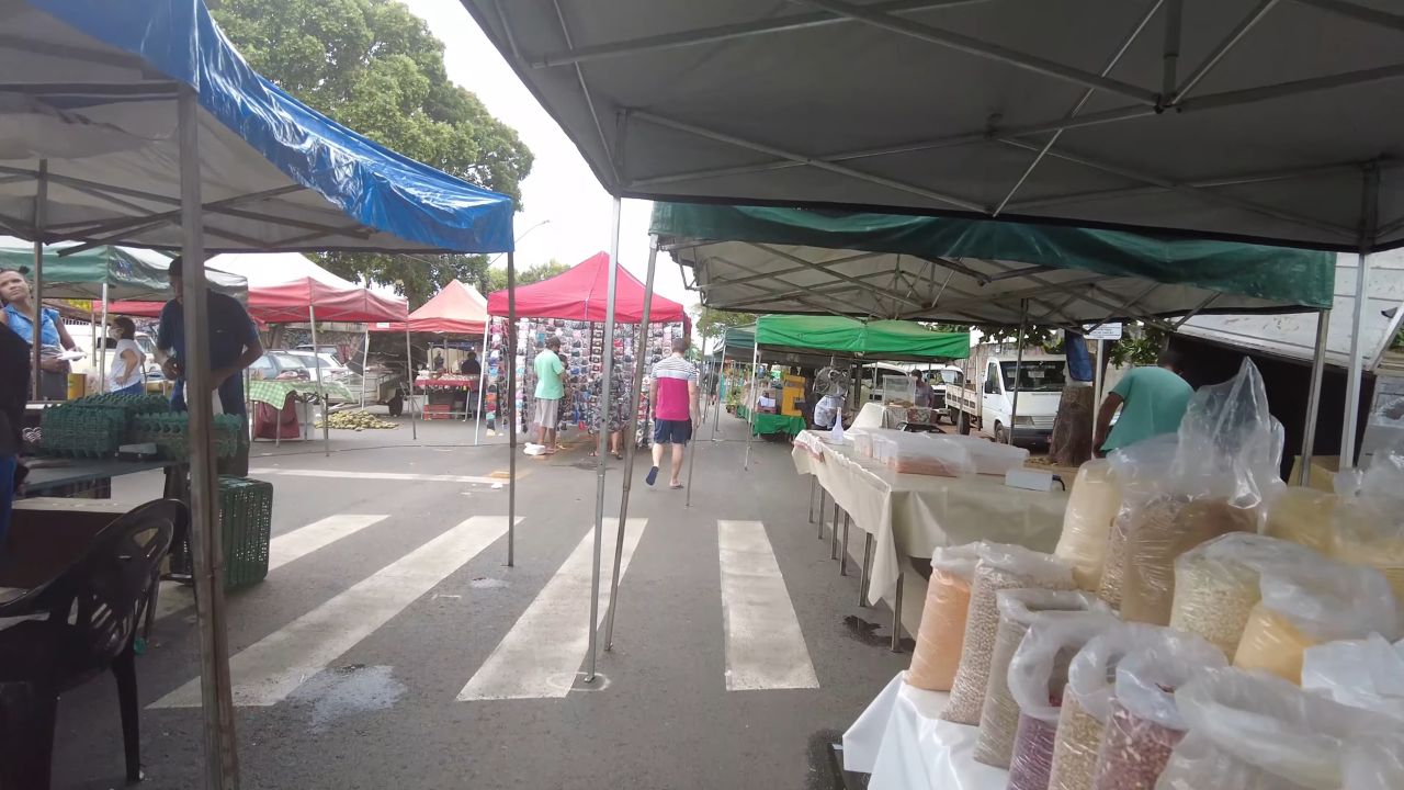 Feira da Vila Nova, em Goiânia. (Foto: Captura/Youtube)