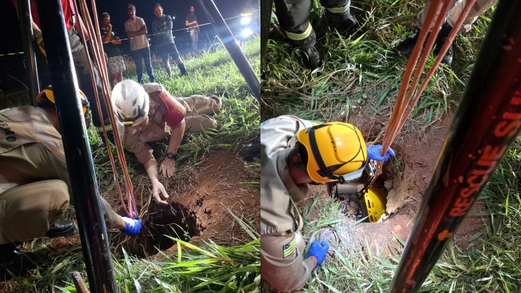 Idoso foi resgatado pelos Bombeiros após passar 24h preso (Foto: Reprodução)