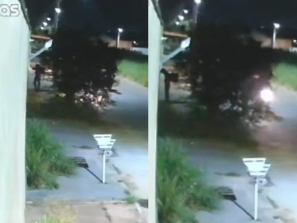 Tudo filmado: entregador de aplicativo em Anápolis tem moto e celular roubados em plena entrega
