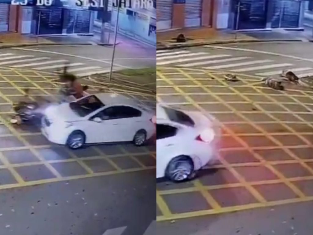 Motorista fugiu sem prestar socorro. (Foto: Reprodução)