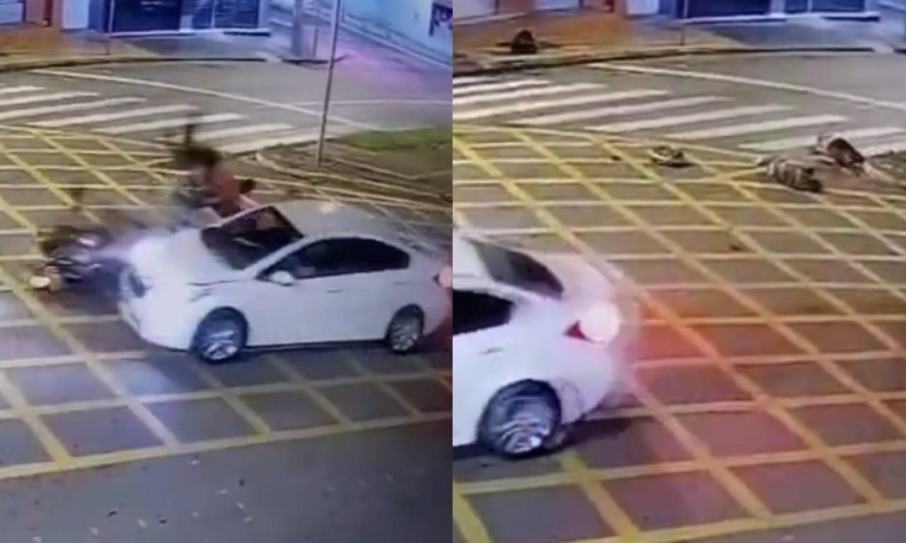 Motorista fugiu sem prestar socorro. (Foto: Reprodução)