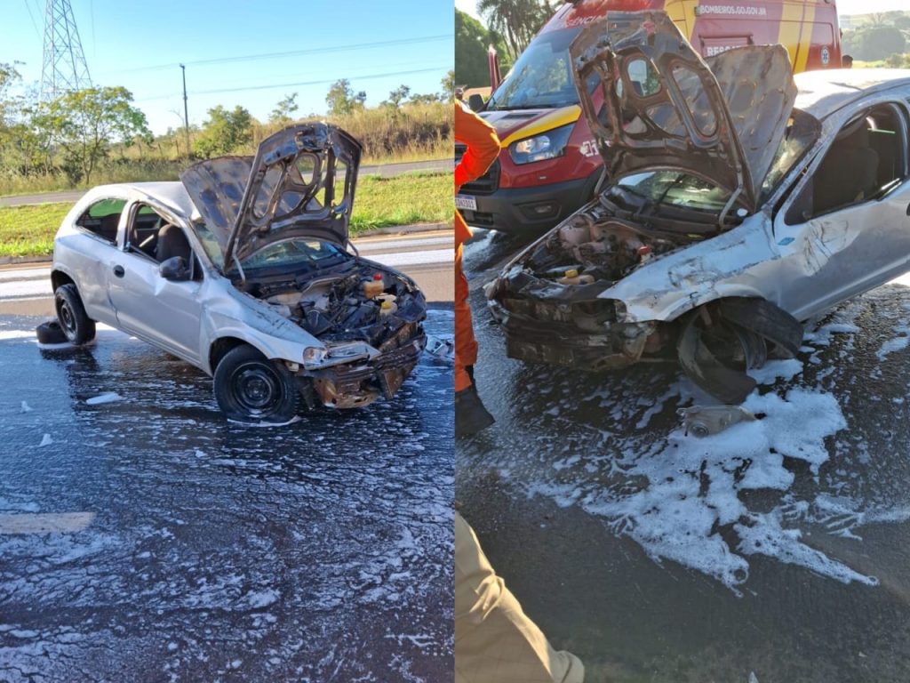 Veículo sofreu diversas avarias após o capotamento. (Foto: Divulgação)