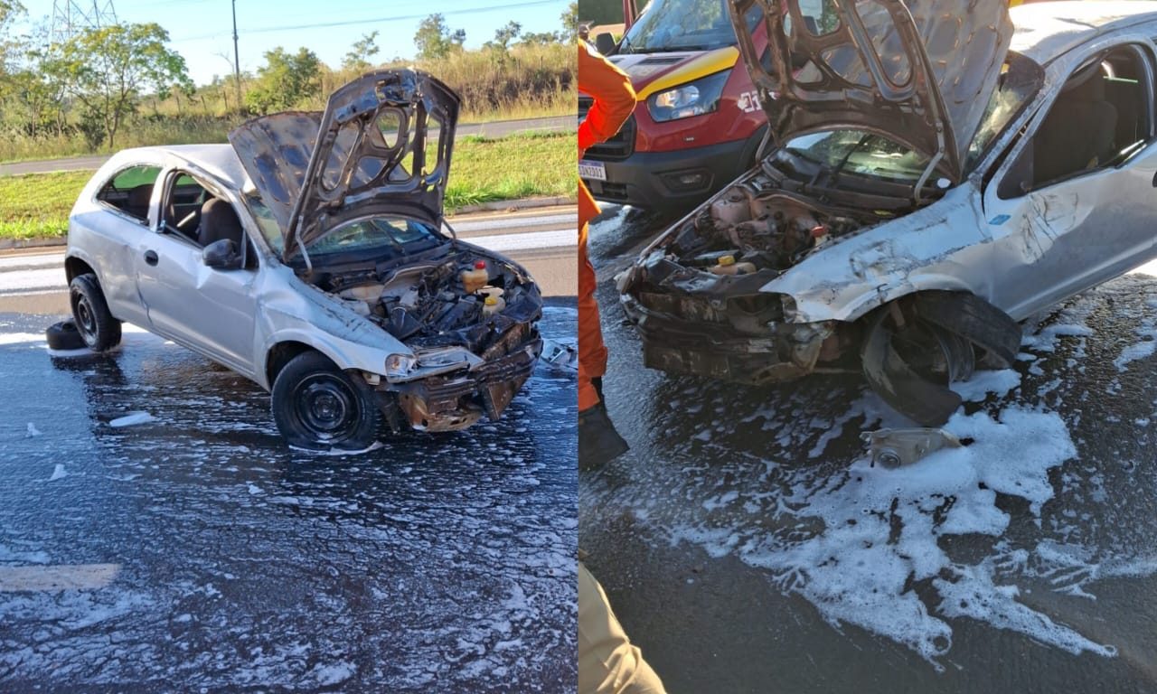 Veículo sofreu diversas avarias após o capotamento. (Foto: Divulgação)