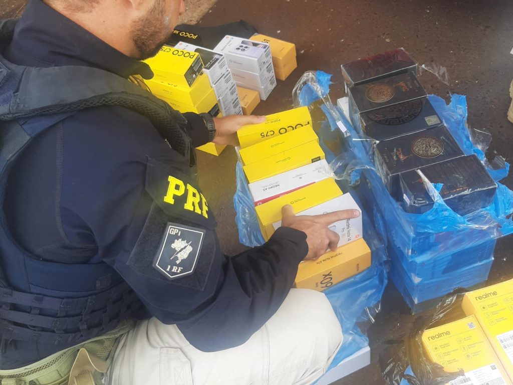 Carga apreendida pela PRF tinha como destino Anápolis. (Foto: Divulgação)