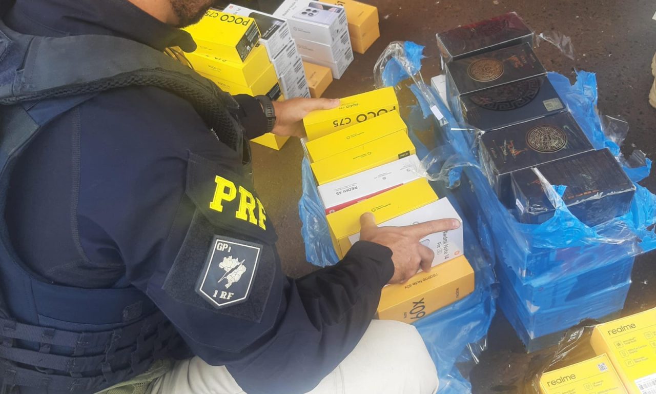 Carga apreendida pela PRF tinha como destino Anápolis. (Foto: Divulgação)