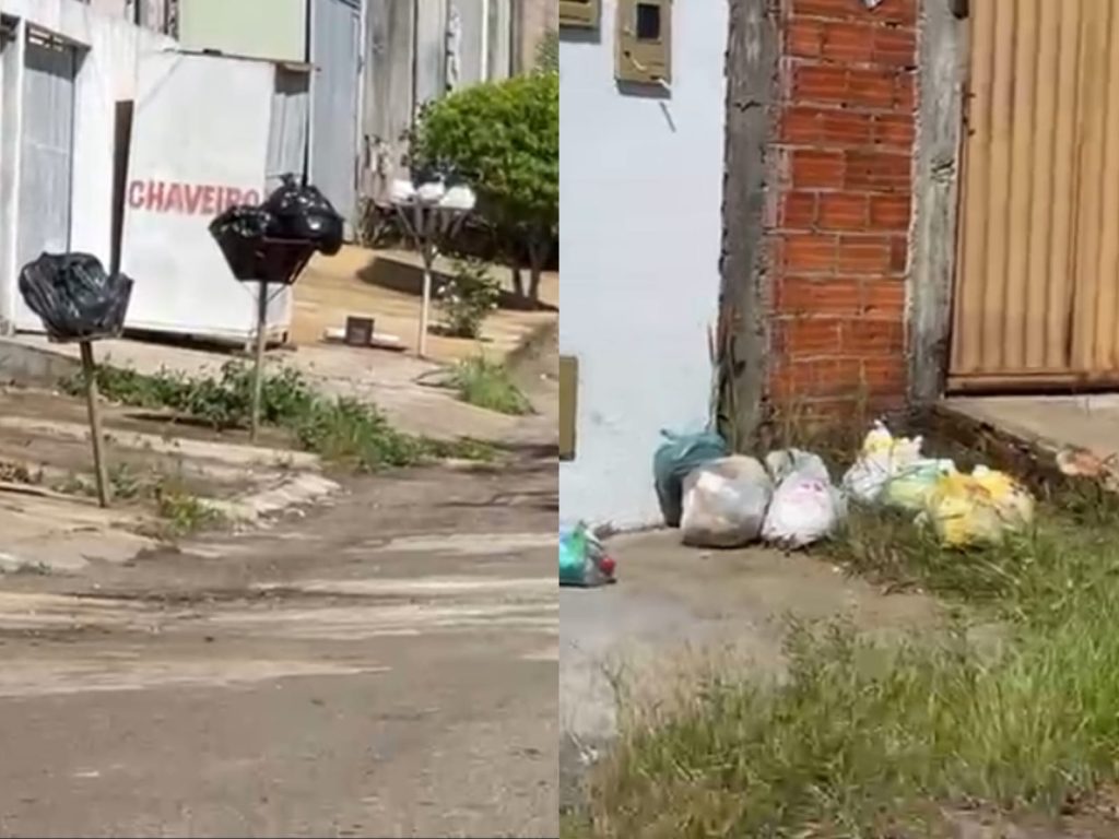 Problemas na coleta de lixo se tornaram frequentes, segundo denúncia. (Foto: Reprodução)