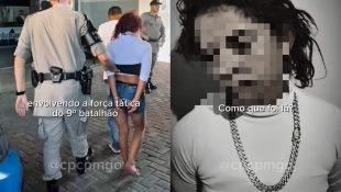 Maria Canivete foi presa em flagrante pela PM. (Foto: Divulgaçaõ)