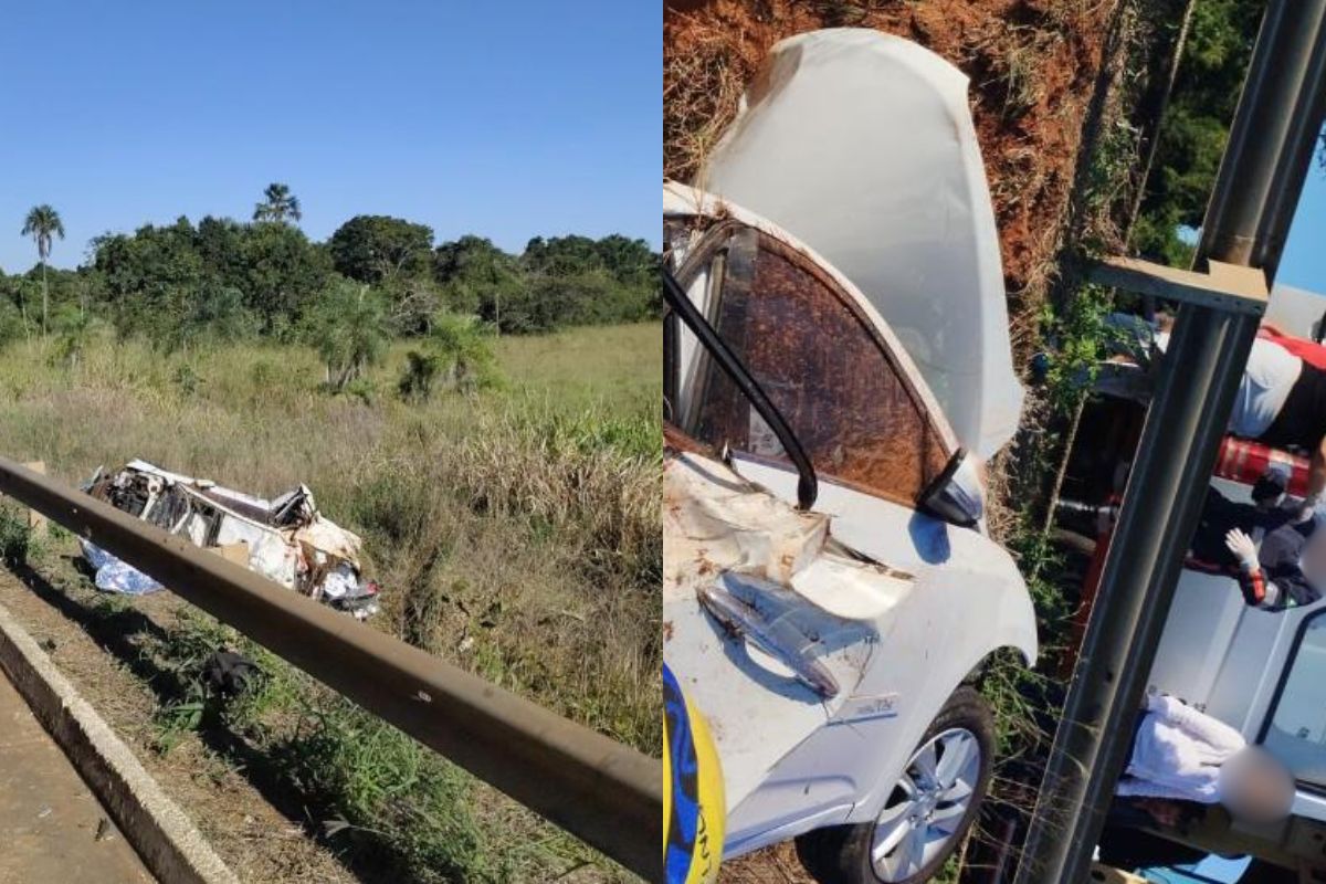 Veja a identificação das jovens de Anápolis resgatadas pelos bombeiros após carro capotar na BR-060