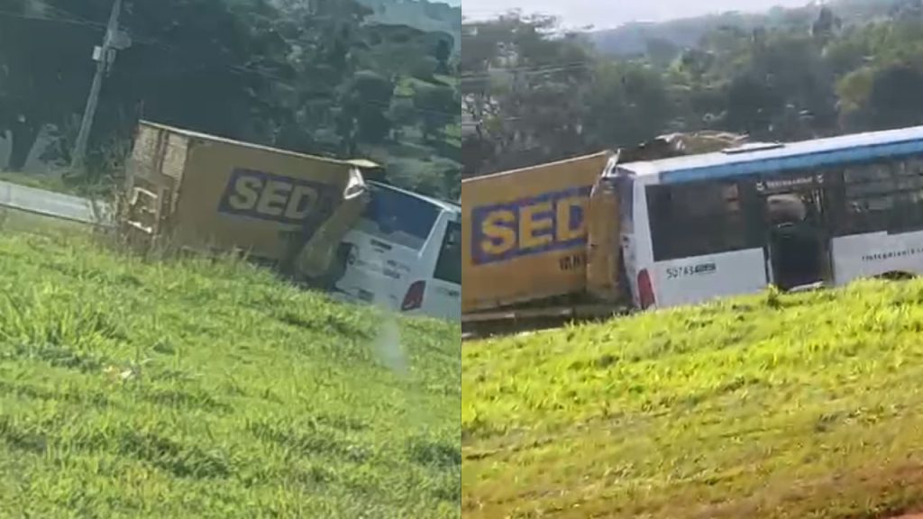 Veículos se envolveram no acidente. (Foto: Reprodução)