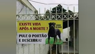 Placa com “desafio” intimida quem passa na porta de casa