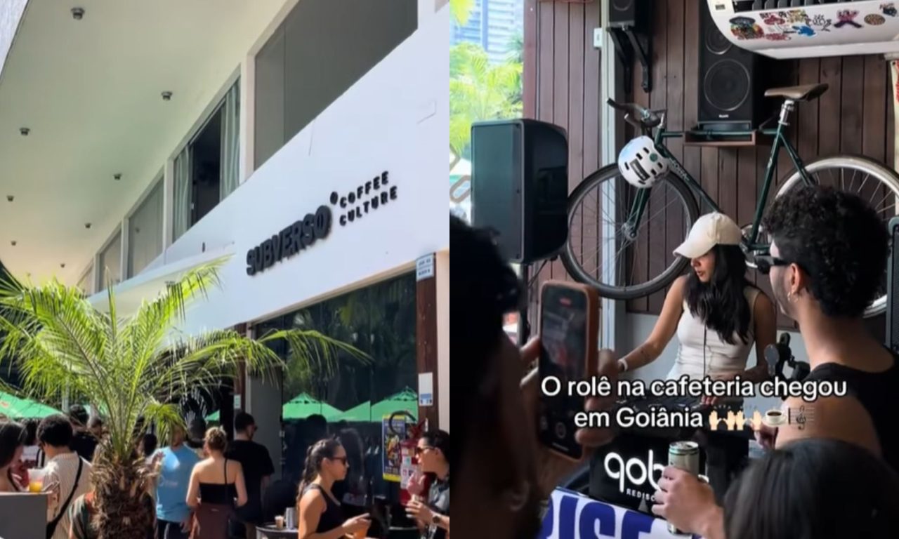 Festa eletrônica foi realizada dentro de cafeteria de Goiânia.