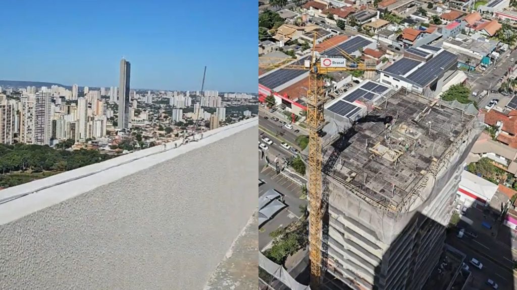 Cena dos cabeças brancas foi vista em construções de Goiânia. (Foto: Reprodução/TikTok)