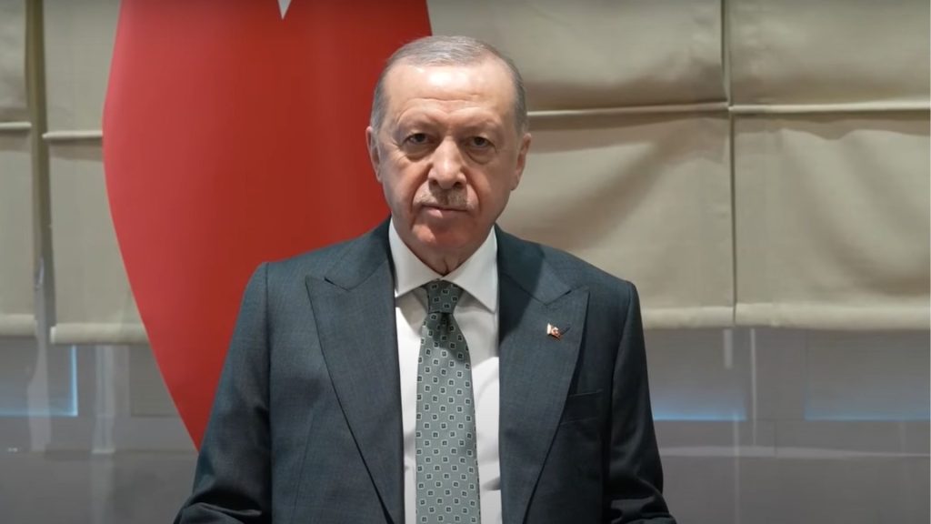 Presidente da Turquia, Recep Tayyip Erdogan.