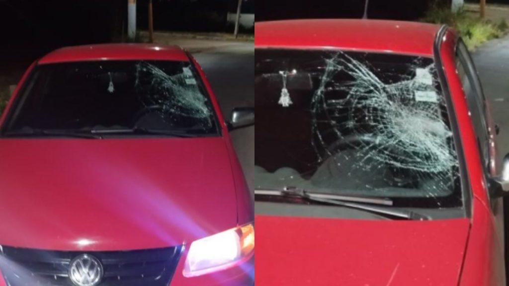 Ex quebrou as janelas do carro da mulher enquanto crianças estavam no interior do veículo.