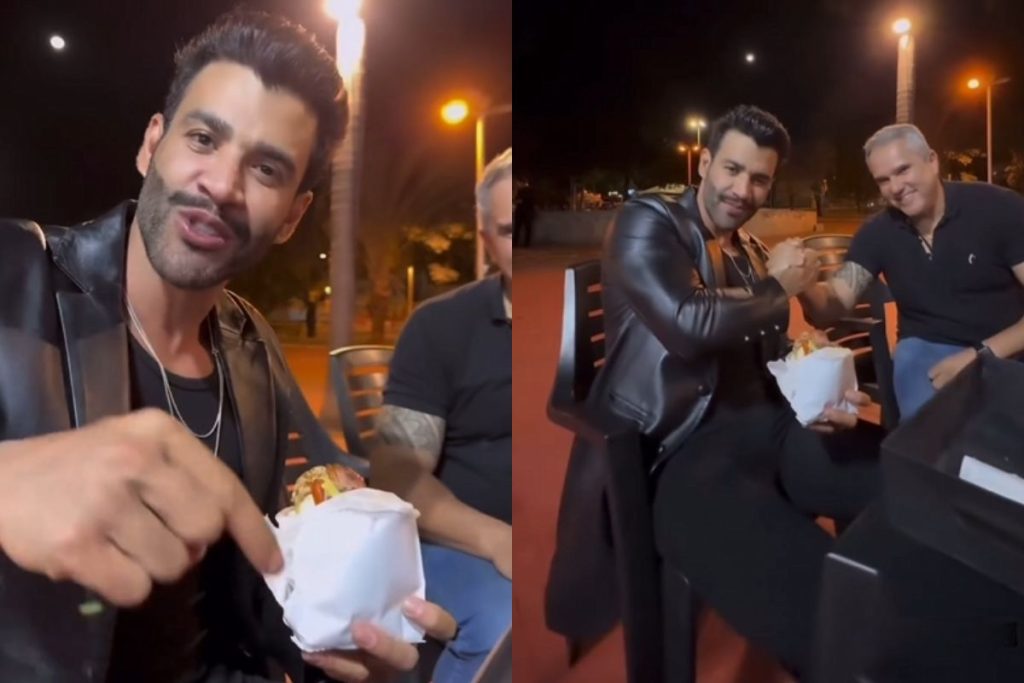 Gusttavo Lima visitou antigo pit dog. (Foto: Reprodução/Redes Sociais)