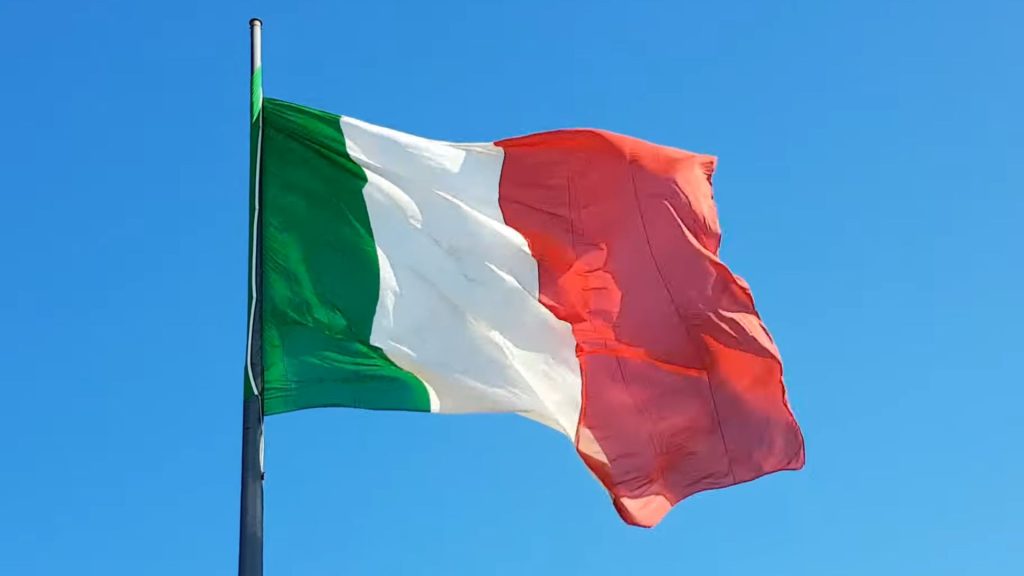 Bandeira da Itália. (Foto: Captura de Tela/Youtube/Federico Masi)