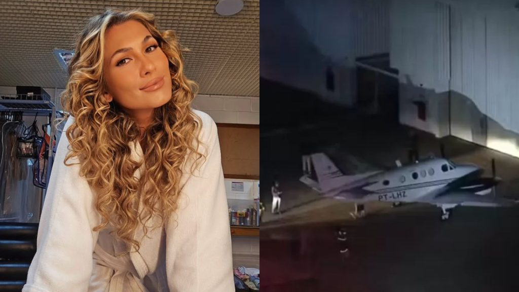 Apresentadora Lívia Andrade estava em avião que fez pouso forçado após sair de Goiás.