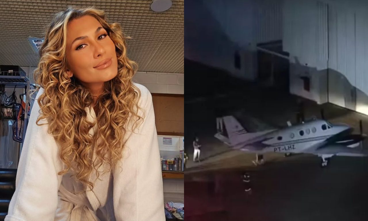 Apresentadora Lívia Andrade estava em avião que fez pouso forçado após sair de Goiás.