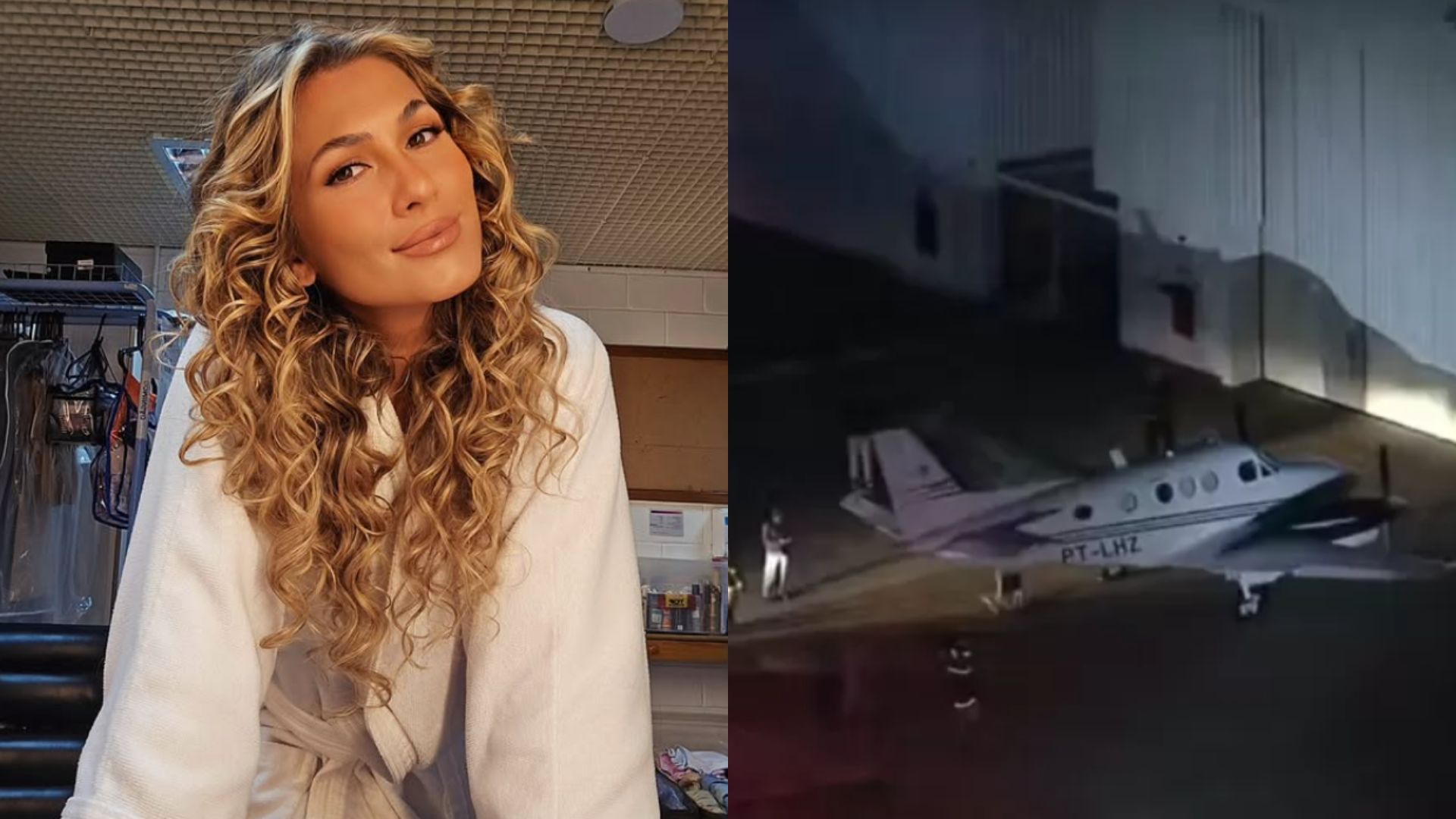 Apresentadora Lívia Andrade estava em avião que fez pouso forçado após sair de Goiás.