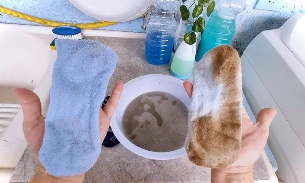 Acabe com as meias encardidas usando ingredientes que você já tem em casa