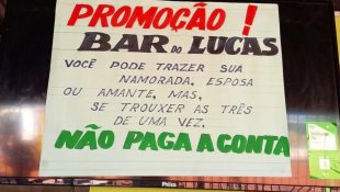 Placa com promoção só para os mais corajosos chama atenção em bar