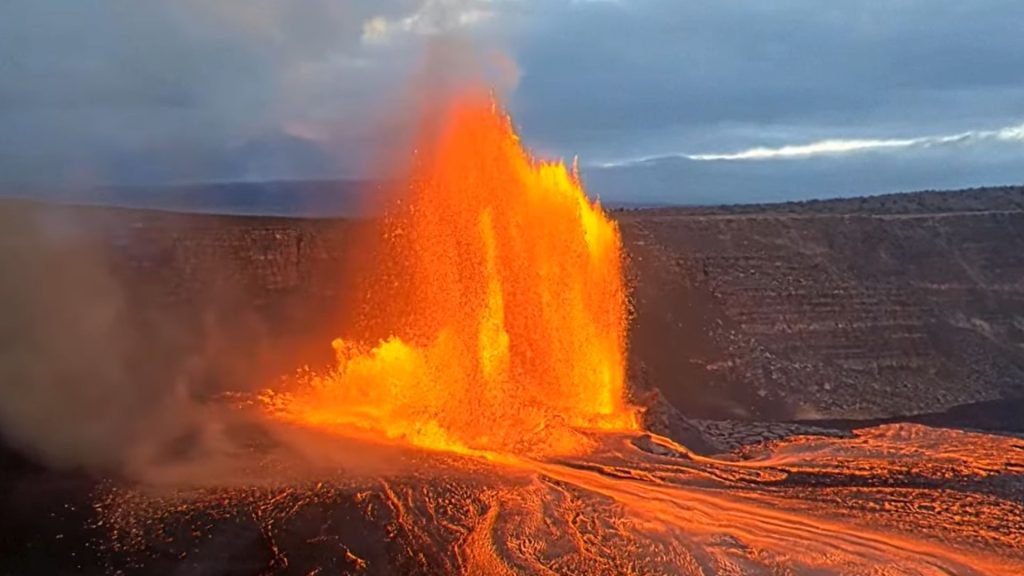 Erupção do vulcão Kilauea, no Havaí, durou cerca de seis horas.
