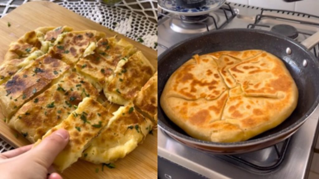 Pãozinho recheado com purê e queijo: fica crocante por fora e cremoso por dentro