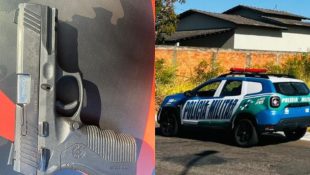 PM confirmou a posse da pistola ao visitar a casa do jovem.