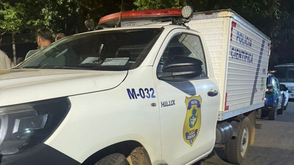 Caminhão do IML. (Foto: Reprodução) Anápolis Goiânia