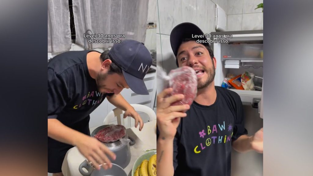 Homem leva 30 anos para descobrir a forma mais simples de descongelar a carne