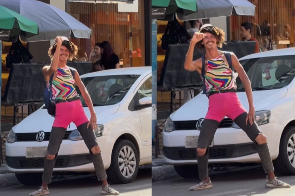 Homem arranca risadas nas ruas de Anápolis ao mostrar 'talento inesperado'