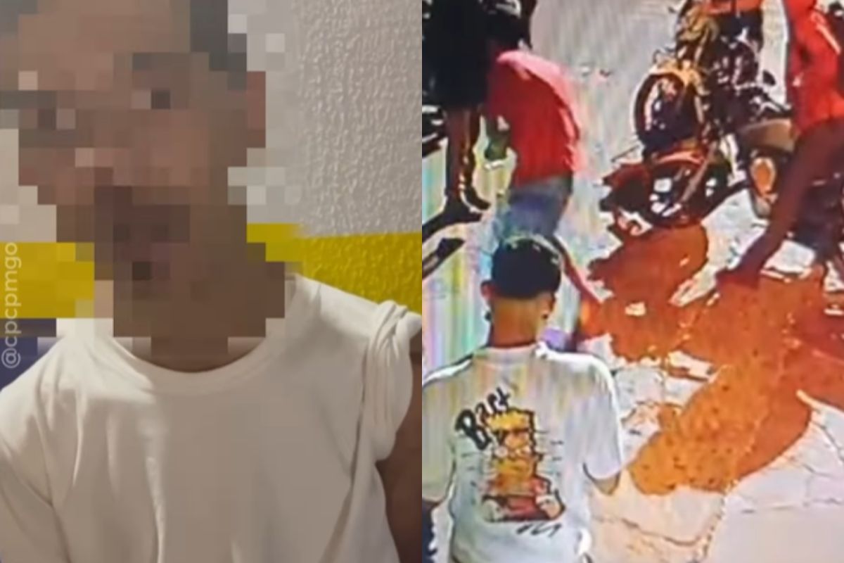 Vídeo flagra jovem dando “facada mortal” em homem na frente de distribuidora em Goiânia