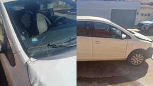 Carro utilizado durante o crime (Foto: Reprodução)