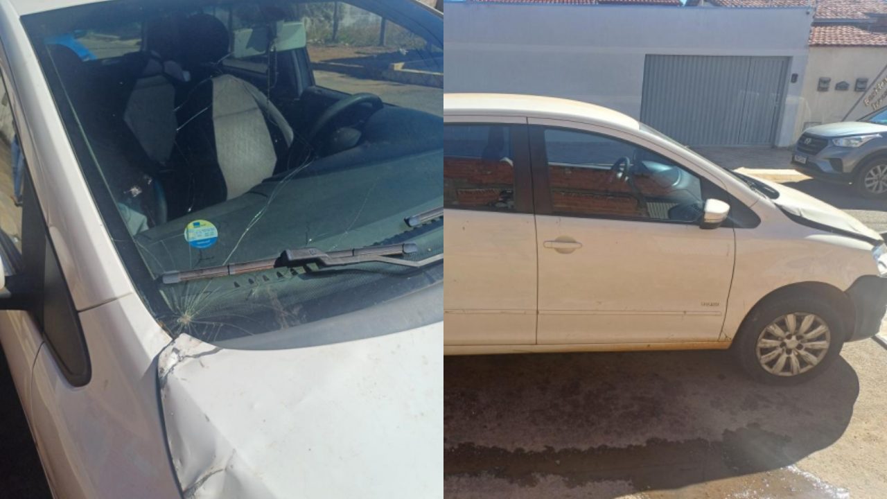 Carro utilizado durante o crime (Foto: Reprodução)