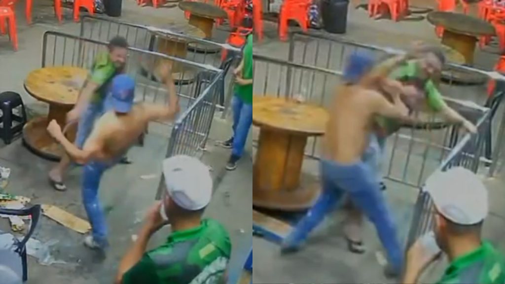 Homem foi atacado na porta da distribuidora de bebidas. (Foto: Reprodução)