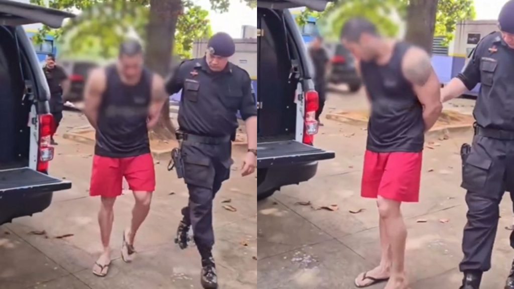 Jovem foi preso pela Rotam ao tentar esconder mala de amigo. (Foto Reprodução / @cpcpmgo)