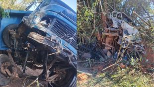 Motorista de caminhonete é levado para hospital de Anápolis após grave acidente na GO-330