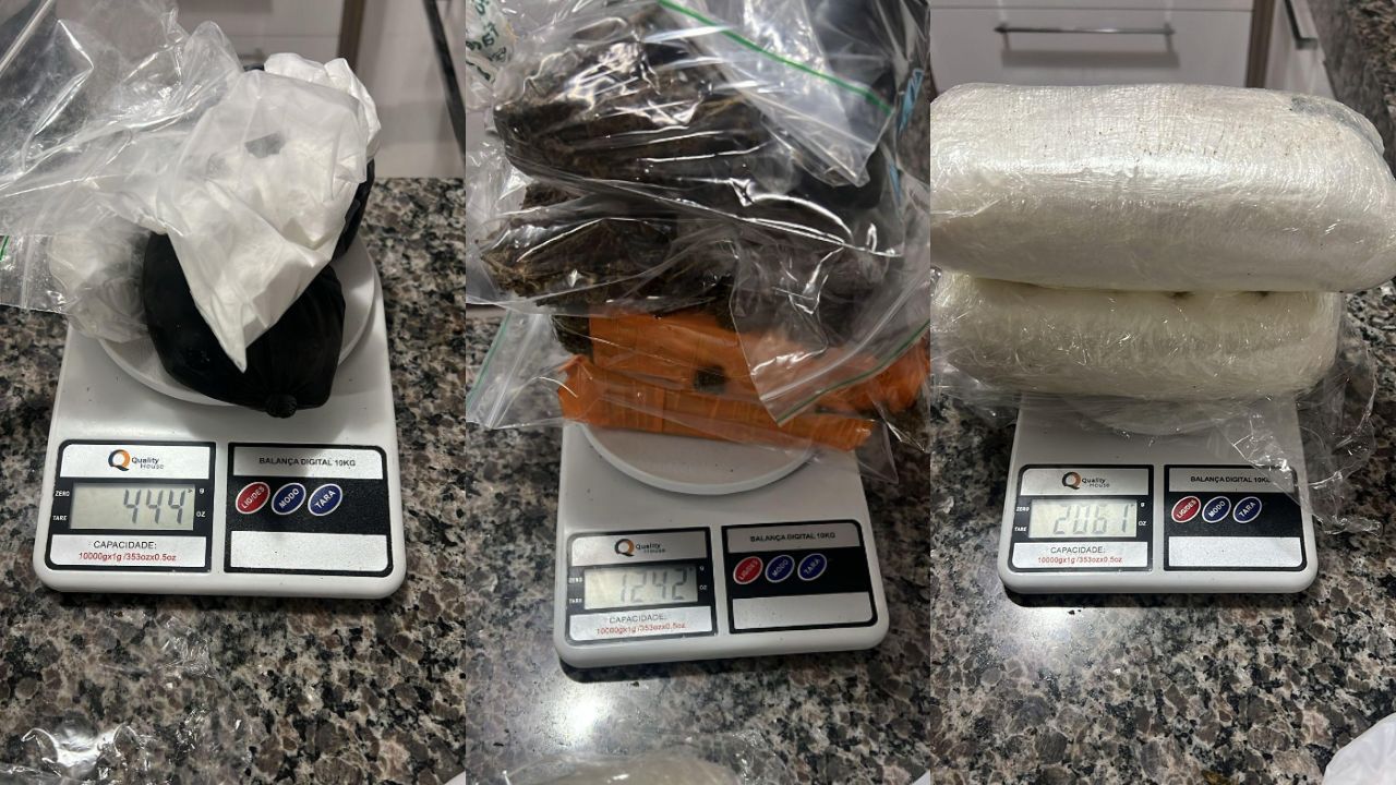 PC encontrou drogas na casa do suspeito. (Foto: Divulgação/PC)