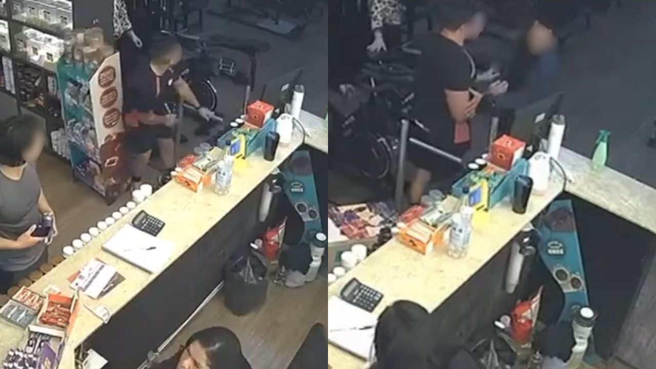 Personal trainer fugiu do local após a agressão. (Foto: Reprodução)