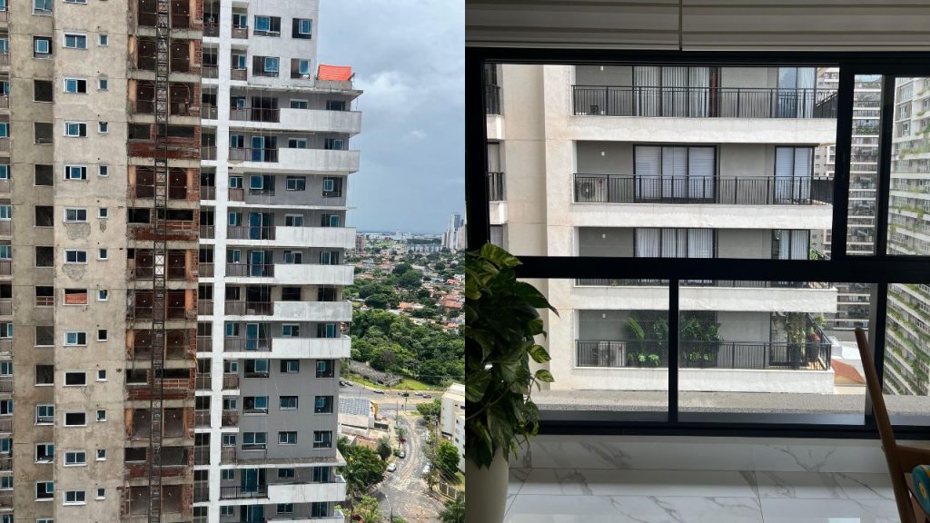 Apartamentos tem perdido privacidade com a construção de novos prédios. (Foto: Arquivo Pessoal)