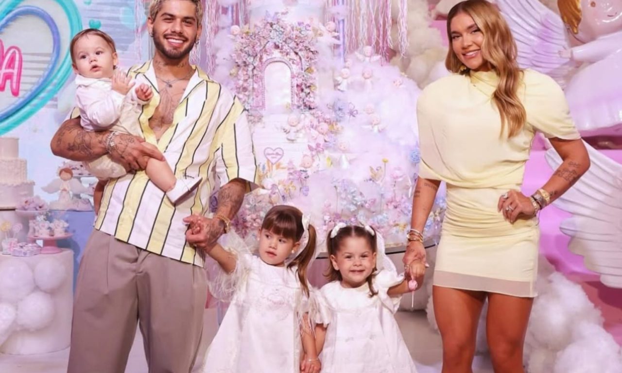 Virginia e Zé Felipe na comemoração do aniversário da filha Maria Alice. (Foto: Redes Sociais)