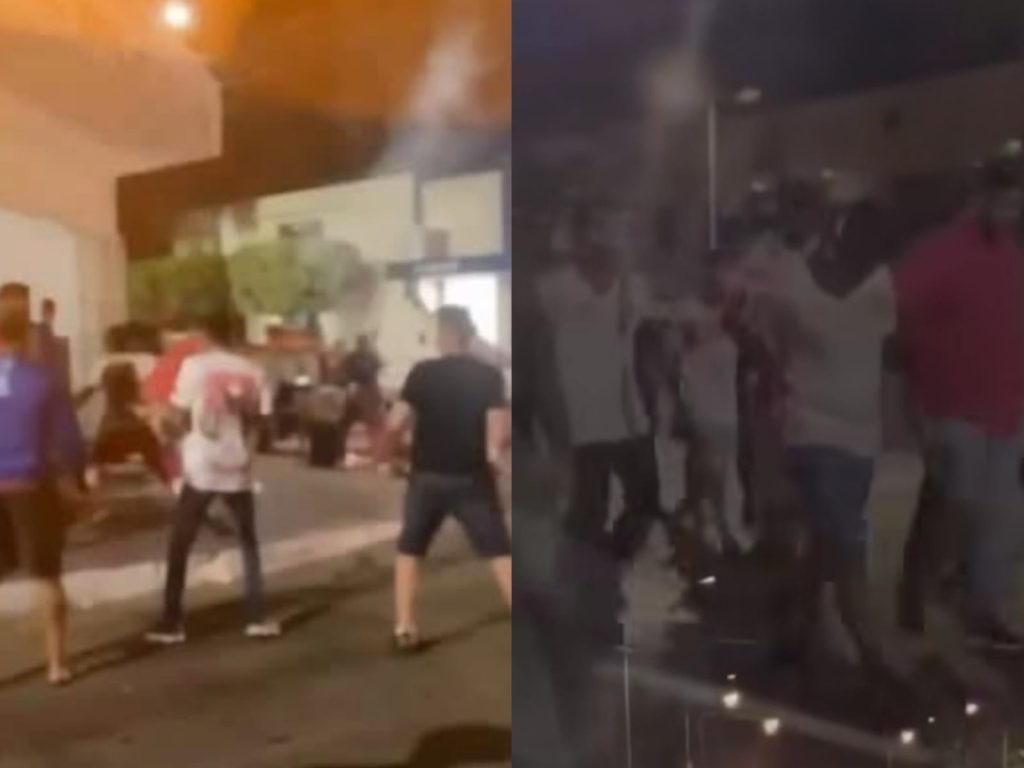 Vídeo flagra briga generalizada entre torcedores da Anapolina e do Trindade antes de partida