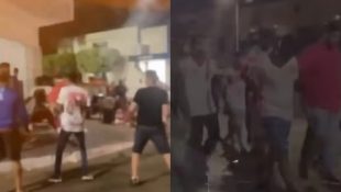 Vídeo flagra briga generalizada entre torcedores da Anapolina e do Trindade antes de partida