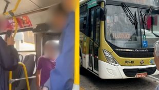 Homem foi flagrado se masturbando em ônibus de Anápolis. (Foto: Reprodução/Danilo Boaventura)