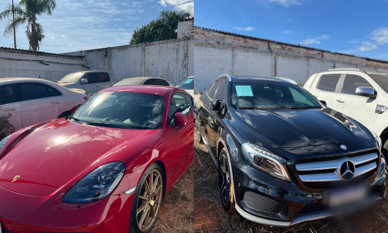 Veículos de luxo foram apreendidos pela Polícia Civil. (Foto: Divulgação)