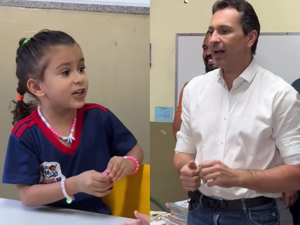 Pedido feito ao prefeito por garotinha de Cmei viralizou nas redes sociais. (Foto: Redes Sociais)